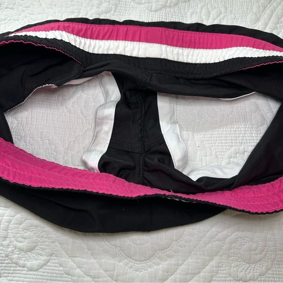 Arizona Y2K Micro Mini Swim Shorts. Size: Small. Black, pink, and white. - Picture 5 of 7